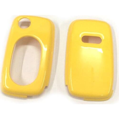 Gloss Yellow Color Flip Key Remote Key Protection Case For Audi A3 8L A4 B5 B6 TT MK1 A6 C5