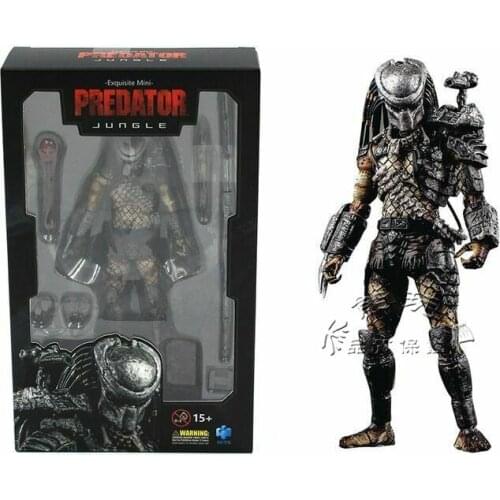 Bandai 3.75 Inch Predators Jungle Iron Blood Invisible Version Articulated Doll Model Movable Joints Action Figures Toys