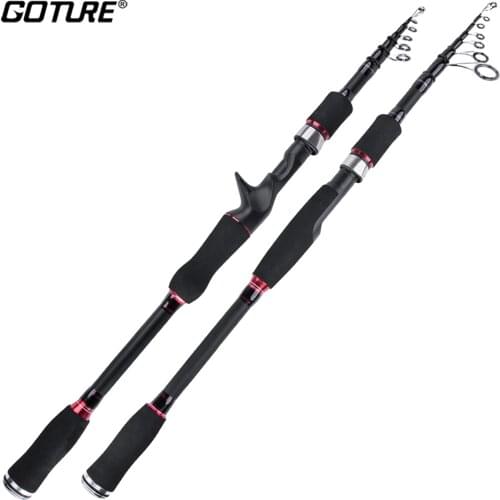 Goture AQUILA Spinning Casting Telescopic Fishing Rod 24+30T Carbon High Strength Ultralight Rods For Lure Travel Fishing