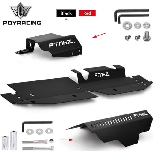 Radiator Cooling Plate Shroud & Pulley Belt Cover & Boost Control Solenoid Cover For 08-14 Subaru WRX STI With Hardware