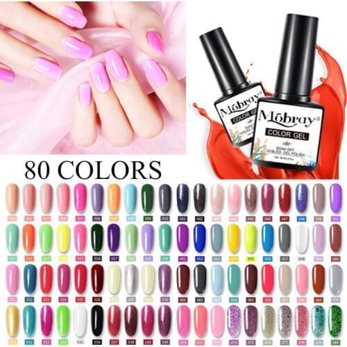 Mobray Gel Polish Set Manicure for Nails Semi Permanent Vernis top coat UV LED Gel Varnish Soak Off Nail Art Gel Nail Polish