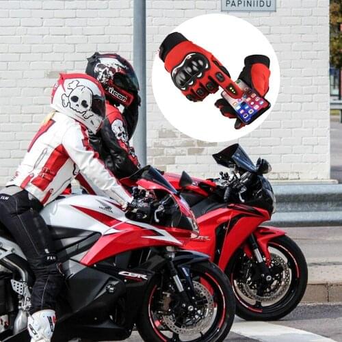 Motorcycle Gloves Riding Touch Screen Gloves Non-Slip Hard Shell Guard Hard Shell Long Finger Off-road Riding Gloves Outdoor