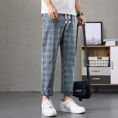 Mens jeans 2021 new loose mens jeans mens trousers high quality and comfortable daily casual blue striped pants Four Seasons