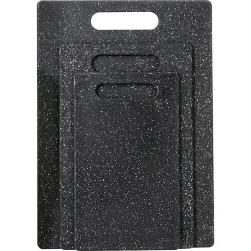 Cutting Board Set for Kitchen, 3 Piece, Dishwasher Safe, Food Safe Plastic Material, Marble Appearance