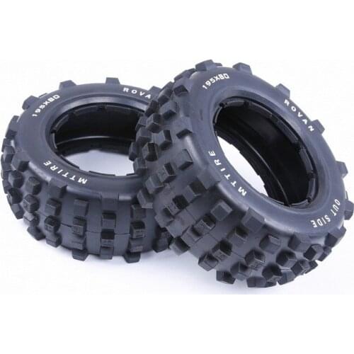Rear Knobby Tire Set for 1/5 Scale HPI Rovan Baja 5T 5SC