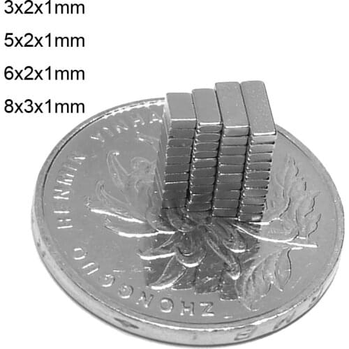 3x2x1 5X2x1 6x2x1 8x3x1 Small Block Magnets N35 3*2*1 Neodymium Magnet 5*2*1Permanent NdFeB Strong Powerful Magnetic 6*2*1 8*3*1