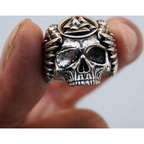 New SanLan Odins Calvarium Skull Ring Gothic Band jewellery