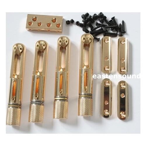 One set 4 strings single headless bass bridge for bass