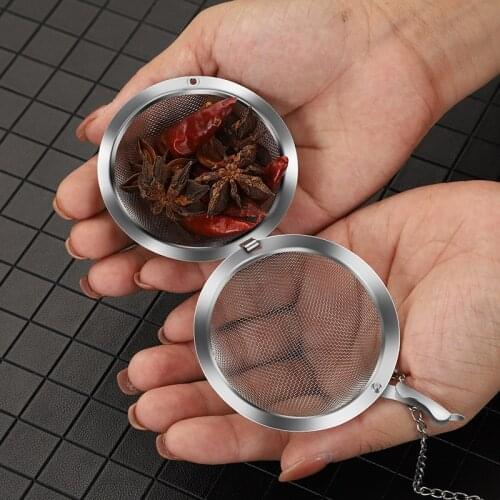 1pcs Stainless Steel Tea Ball Strainer Tea Infuser Sphere Locking Spice Tea Ball Strainer Mesh Infuser Tea Filter Kitchen Tools