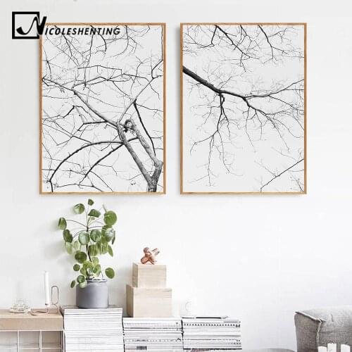 Scandinavian Style Tree Branch Canvas Poster Wall Art Print Modern Abstract Paintings Decorative Picture Home Decoration