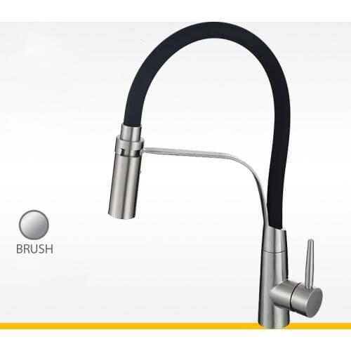 Brushed Brass Basin Kitchen Faucet Vessel Sink Mixer Tap Spring Swivel Sink Mixer Bathroom Faucets Hot And Cold