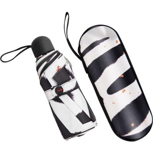 Sunscreen and Anti Ultraviolet Capsule 5 Folding Umbrella Compact and Convenient Sunshade