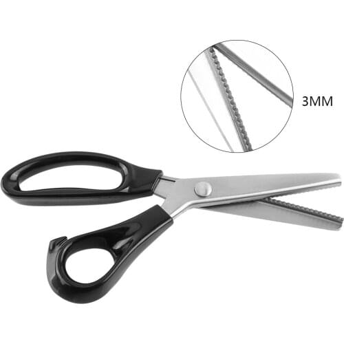 3/4/5/7mm Durable Fabric Decorative Scalloped Round Triangles Edges Scissors Suitable For Fabrics Linings Leather And Craft Uses