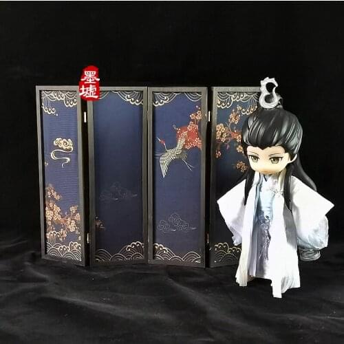 Yuri Chinas Ancient Furniture Screen Fold Scene Background Model For 1/12 1/6 BJD OB11 Photo Props Cosplay Gift