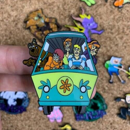 Mystery Van With Gang Cartoon Custom Enamel Lapel Pin, Pins Badge, Bag Pins, Hat Pins