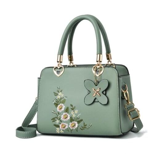 High Quality Women Bag Single Shoulder Bag Girl Small Square Bag Ladies Handbags Flower Embroidery Handbags Lady Messenger Bags