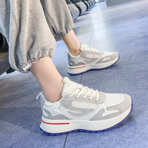 2021 New Designer Sneakers Women Platform Casual Shoes Fashion Sneakers Platform Basket Femme Lace-Up Casual Chunky Shoes