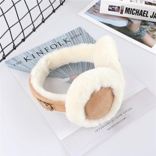 Unisex Winter Warm Shearling Wool Earmuffs Ear Earflap Plush Earmuff Girls Ladies Women Hairbands Ear Muffs Ear Warmer