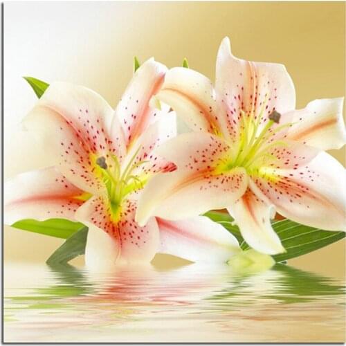 3D Lily DIY Cross Stitch Diamond Embroidery Diamond Painting Cube Stone Home Decoration Wedding Needlework Diamond Mosaic