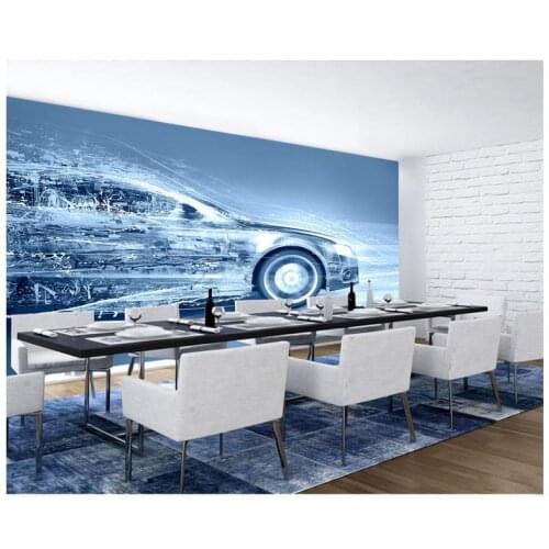 3d wallpaper 3d murals wallpaper for walls 3 d Beautiful Dynamic modern car TV setting wall sofa livingroom wallpaper decor