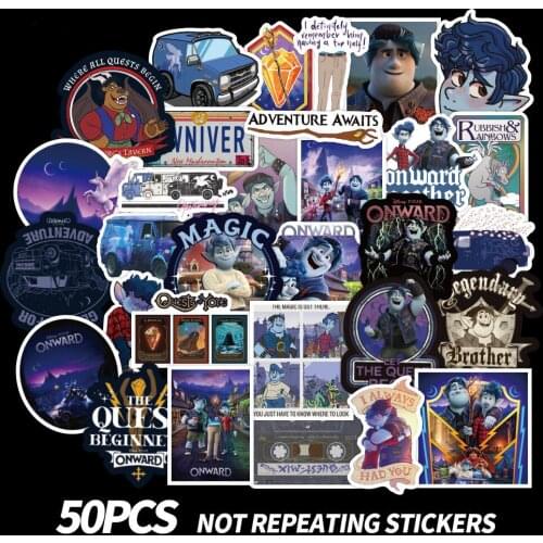 50PCS/set Classic Anime Onward Cute Cartoon Waterproof Stickers For Refrigerator Motorcycle Skateboards Laptop Luggage Toy