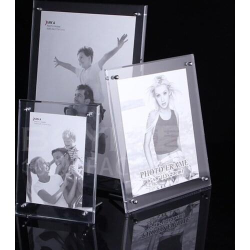 1pcs Acrylic Photo Frame Product Price Tag Display Stand Transparent Screws Advertising Europe High-End Fashion Picture Frame