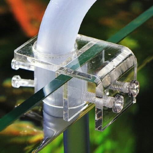 Fish Aquarium Filtration Water Pipe Filter Hose Transparent Acrylic Holder For Mount Tube Tank Accessories AT013