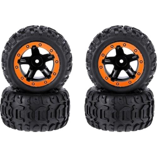 4PCS Tires & Wheels Rims Remote Control Cars Accessories for HBX 16889 1/16 RC Car Vehicles Spare Parts M16038