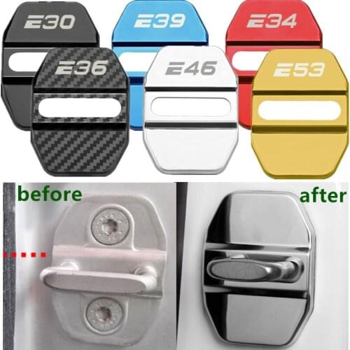 Car Styling Auto Door Lock Protective Cover Buckle Case For BMW E36 E39 E46 E28 E30 E34 E53 E60 E61 Accessories
