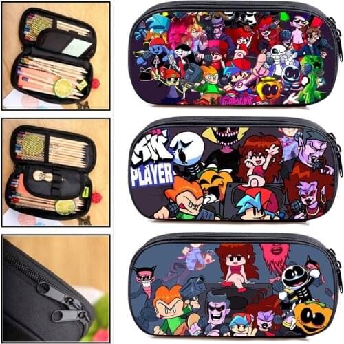 Friday Night Funkin Pencil Case 3D Anime Video Game Pen Bag Teens Pen Case Cartoon Stationery Storage Organizer for Cosmetics