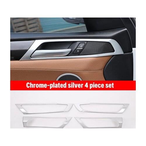 For BMW X3X4 F25 F26 2009-2017 ABS chrome Inner door handle frame 4pcs