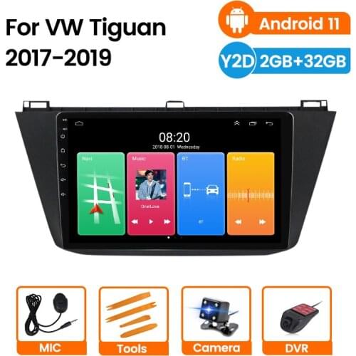 For Volkswagen VW Tiguan 2 Mk 2016 2017 2018 2019 Autoradio 2din Android11 DVD Car Multimedia Video Player Stereo Navigation GPS