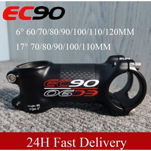 EC90 Bicycle Stem 6/17 Degree Road Bike Stem 31.8mm 60/70/80/90/100/110/120mm Handlebar Stem Aluminum Carbon stems Cycling Parts