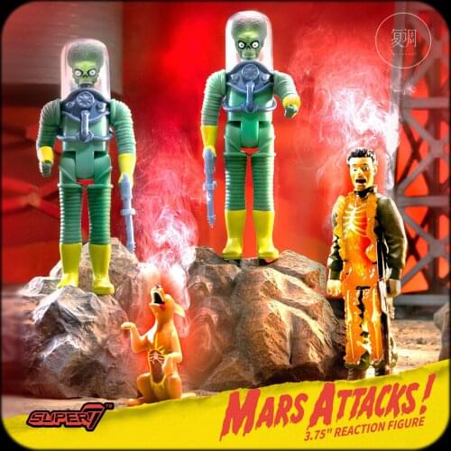 3.75inch Super7 Super Hero Mars Attacks Series 1 Retro PVC Action Figure Toy Doll Gift