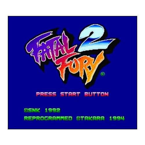 Fatal Fury 2 NTSC Version 16 Bit 46 Pin Big Gray Game Card For USA Game Players