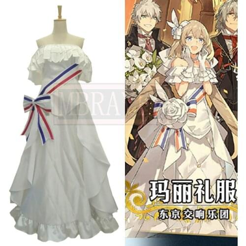 Fate Grand Order FGO Marie Antoinette Symphony Concert Tokyo Symphony Orchestra Evening Dress Uniform Cosplay Costume