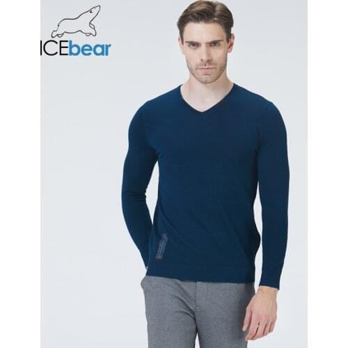Icebear 2021 new autumn winter pullover men round collar cotton sweaters slim fit pull homme knitwear brand mens clothing 1901