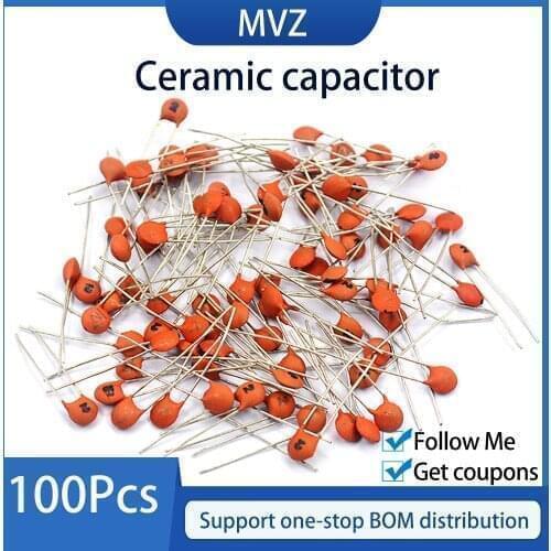 100pcs Ceramic capacitor 50V 1pF 2PF 3PF 4PF 5PF 6PF 7PF 8PF 9PF 10PF 12PF 15PF 18PF 20PF 22PF 24PF 27PF 30PF 33PF 39PF 40PF