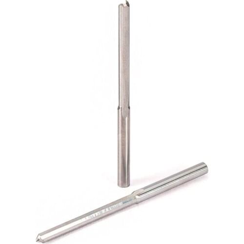 10pc 1/8" 3.175mm Shank Wood Milling Cutter Two Flute Straight Carbide CNC Router Bits CEL 32mm Foam MDF Engraving Tool End Mill