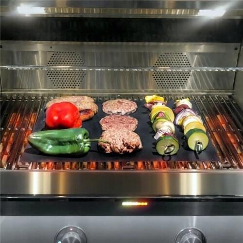 BBQ Grill Mat Baking Non-stick Pad Reusable Cooking Plate PTFE Outdoor Picnic Party Grilling Mat Tool Easy To Clean 40 * 30cm