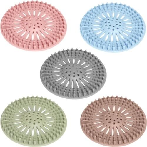 Hair Catcher Durable Silicone Hair Stopper Shower Drain Covers Easy to Install and Clean Suit for Bathroom Bathtub and Kitchen