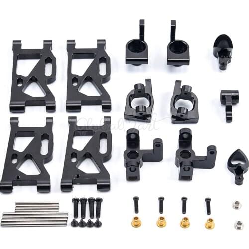 Metal Front Rear Swing Arm C Seat Combiner Steering Cup Rear Wheel Seat for WLtoys 1:14 144001 RC Car Upgrade Spare parts