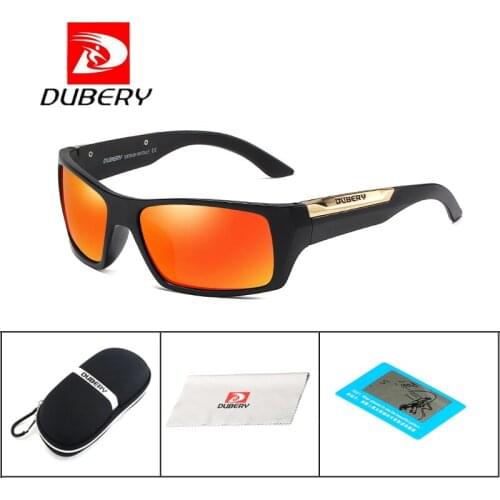 DUBERY Brand Design Polarized Sunglasses Men Driving Fishing Shades Retro Sun Glasses For Men Summer Mirror Square Oculos UV400