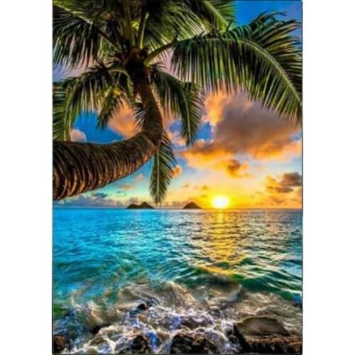 Diamond painting kit, 5D embroidery painting kit for gem cross stitch crafts, landscape mosaic, 3D, gift with round diamond