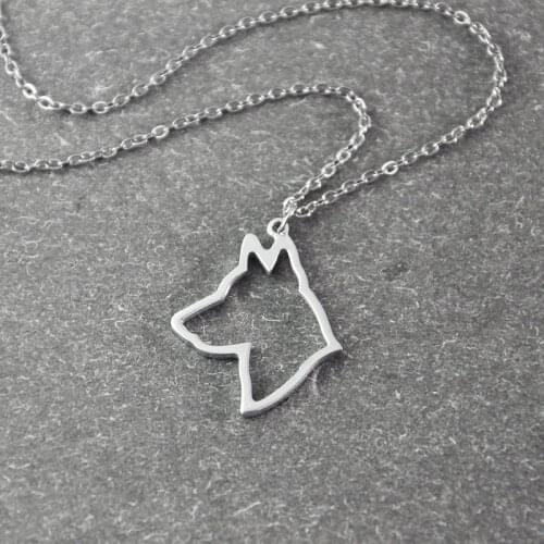 Belgian Malinois necklace, Belgian Malinois pendant, animal necklace ,alloy dog necklace , pet memorial gift , dog pendant