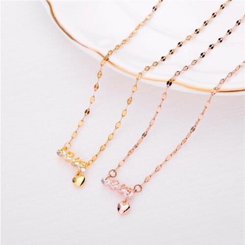 Rose Gold 100 Languages I Love You Projection Pendant Necklace for women Jewelry Love Memory Wedding Necklace Valentines Day