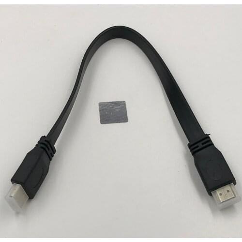 Flat HDTV Cable Gold Pluged Male to Male High Speed 1.4V Gold Plated 3D 1080P HDMI-Compatible Cable For PS4 XBOX HDTV 1Pcs 30cm