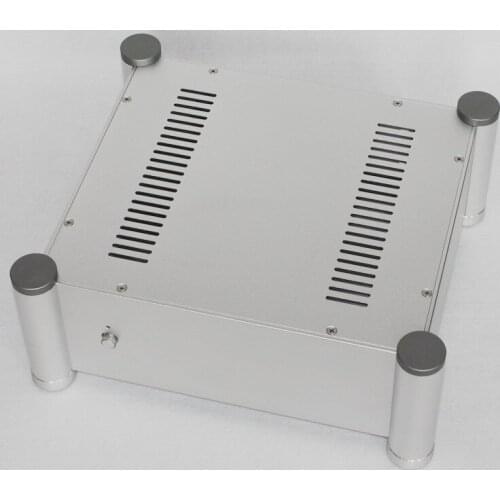 Full Aluminum WA113 silver amp Enclosure case power amplifier box 320*120*280mm
