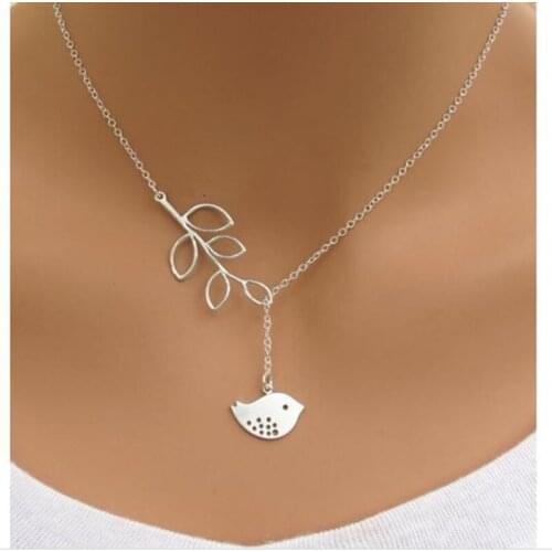 RONGQING RONGQING 12Pcs / lot Silver Pendants Necklace For Women Gift Jewelry Birdie animal