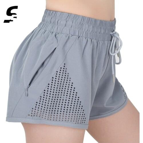 Summer Women Running Shorts Elastic Waist Running Workout Yoga Shorts Gym Fitness for Women Breathable Sportswear with Pockets